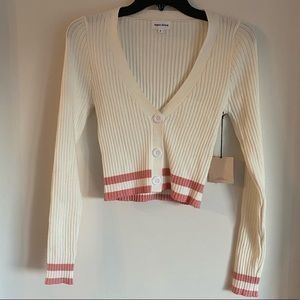 NWT Superdown Nichole Cardigan Cropped Button Up